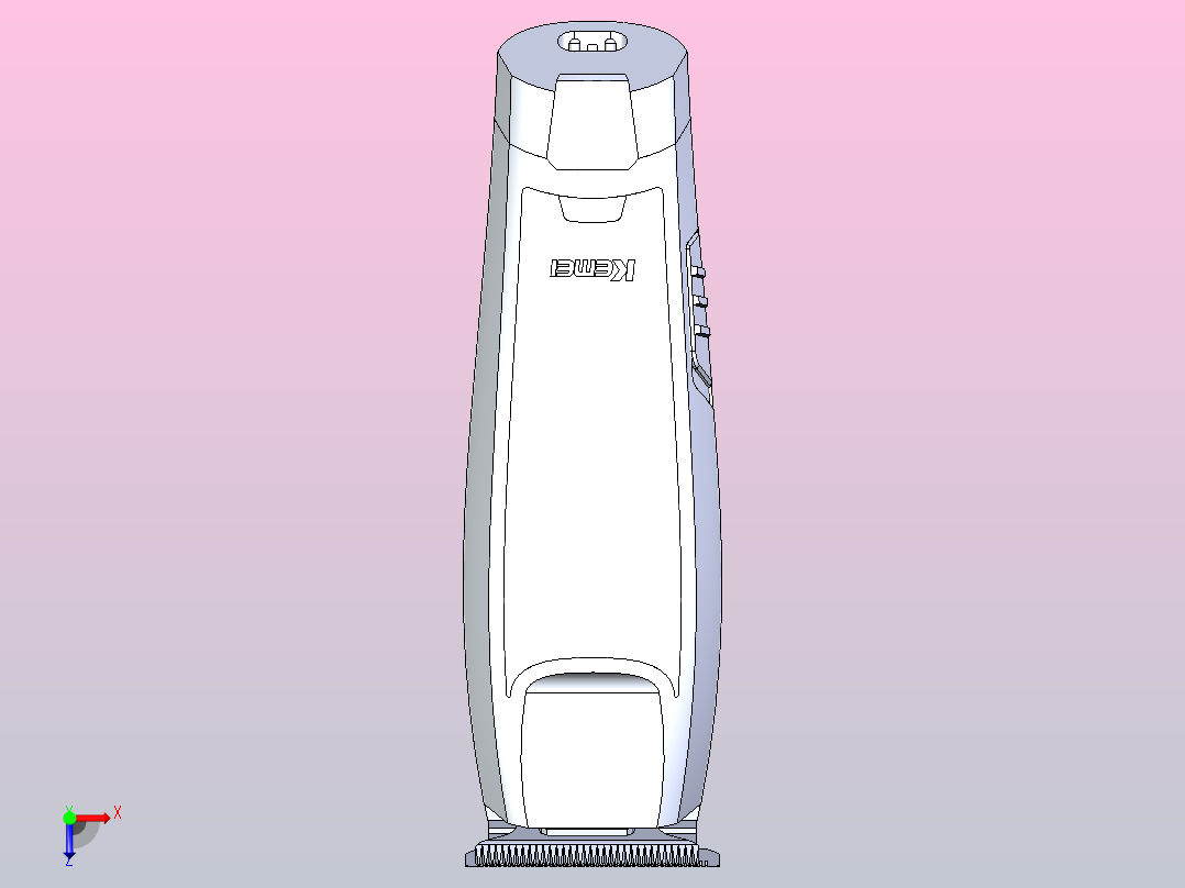 科美理发器俯视图