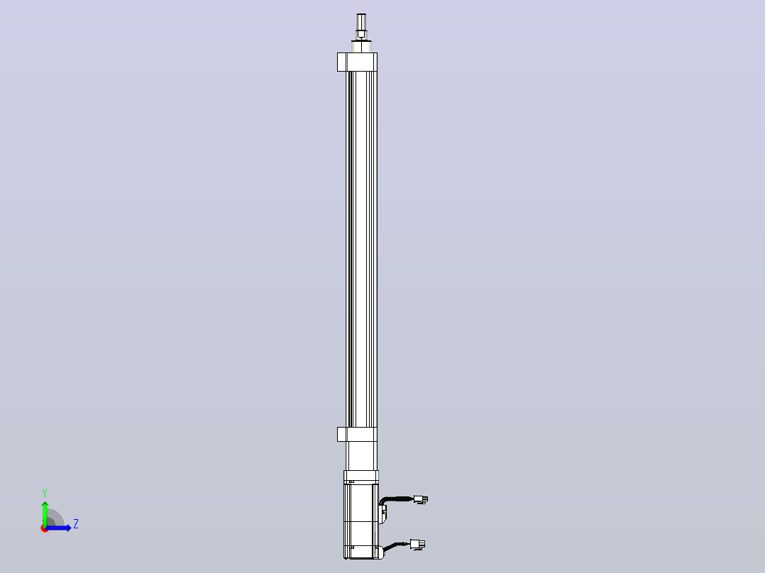 轻载电动缸TPA-ESR40-1210C-L500-M-LB-W-P40-C3左视图
