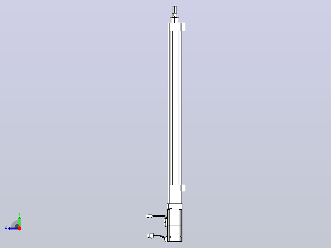 轻载电动缸TPA-ESR40-1210C-L500-M-LB-W-P40-C3右视图