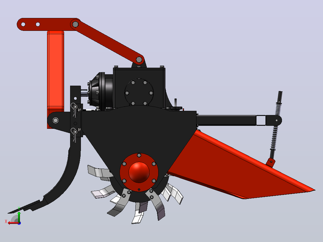 玉米灭茬机结构优化设计sw+CAD+说明书后视图