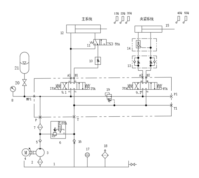 卧式单面多轴钻孔组合机床（F=50KN）（CAD+说明书）