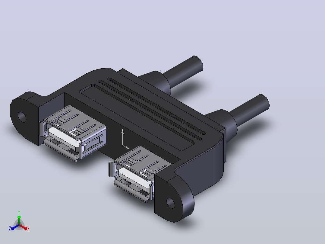USB3.0接口(1)正等轴测图