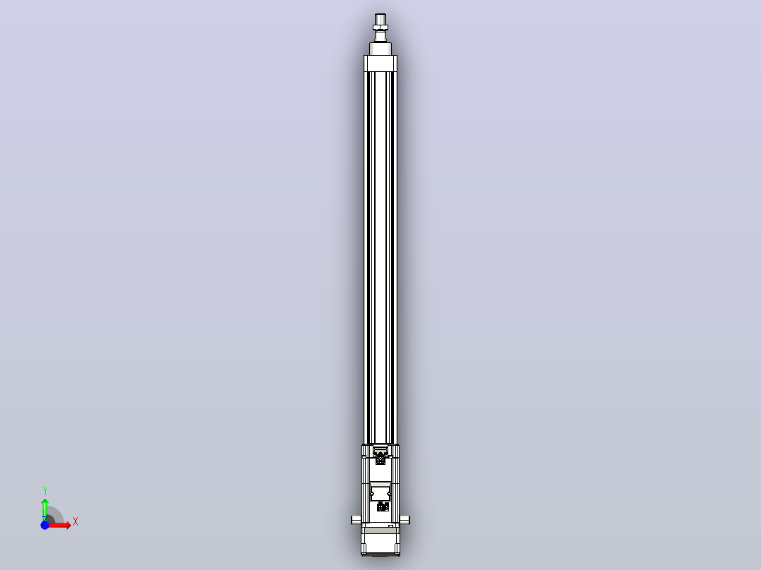 轻载电动缸TPA-ESR40-1210C-L600-MR-TC-W-P40-C3前视图
