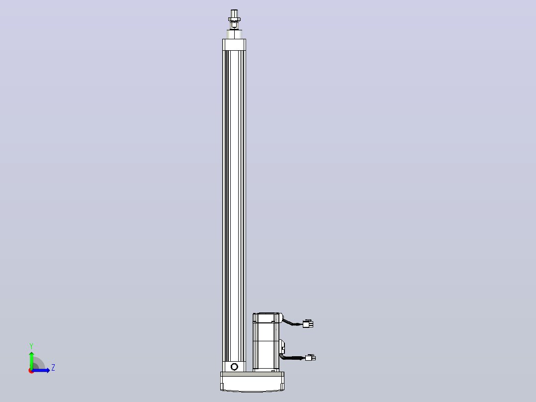 轻载电动缸TPA-ESR40-1210C-L600-MR-TC-W-P40-C3左视图