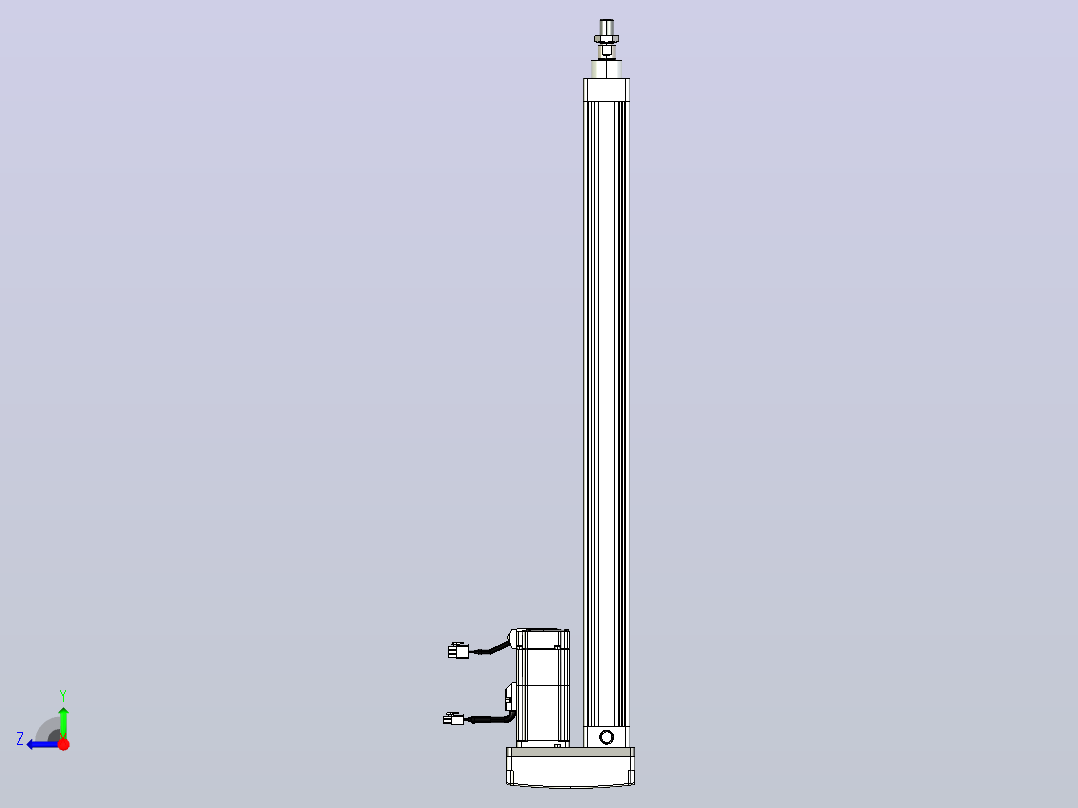 轻载电动缸TPA-ESR40-1210C-L600-MR-TC-W-P40-C3右视图