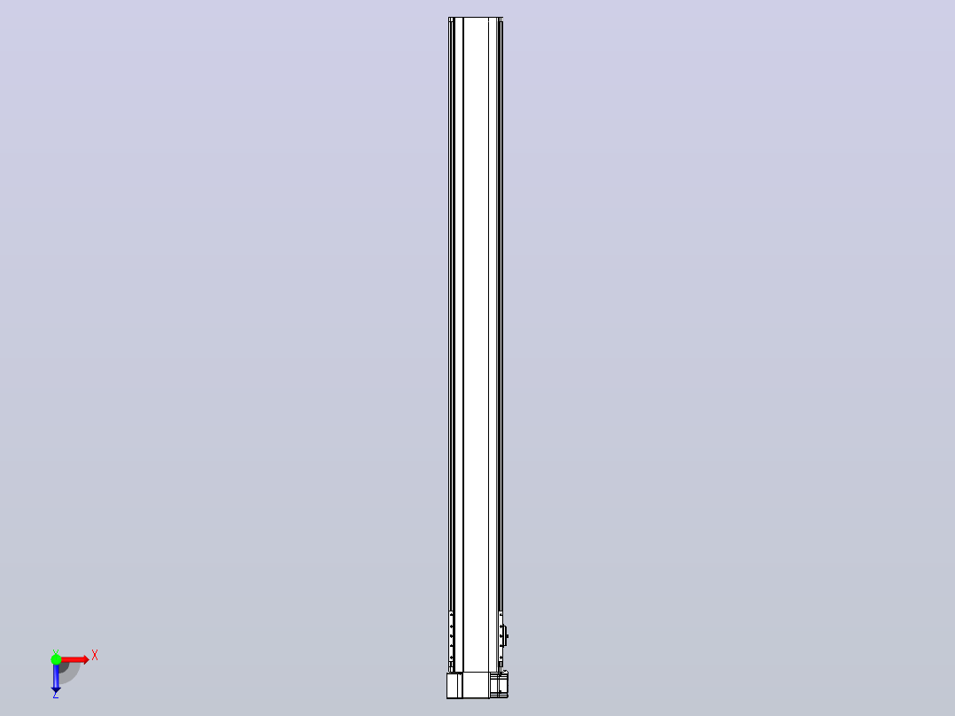 皮带直线轴半封闭可选导轨TPA-HNB-140D-120-L1450-LP-Y-P40-N3俯视图