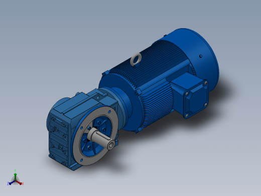 KF87法兰轴伸式安装螺旋锥齿轮减速机KF87-YV22-4P-9.96-M1-0°-A
