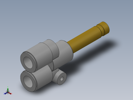 快速接头KQ2UW加长U型插接头[KQ2UW12-99]正等轴测缩略图