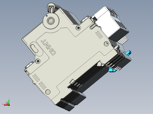 NXBLE-32&amp;3P&amp;N剩余电流动作断路器三维模型202308后视缩略图