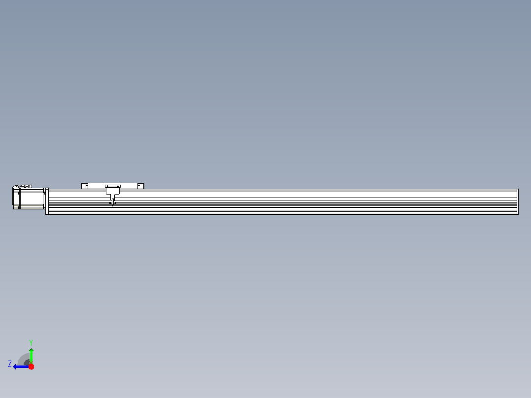 滚珠丝杠直线轴带导轨全封闭TPA-HCR-202D-2510C-L1400-M-Y-P75-N3右视图