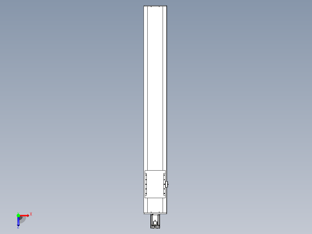 滚珠丝杠直线轴带导轨全封闭TPA-HCR-202D-2510C-L1400-M-Y-P75-N3俯视图
