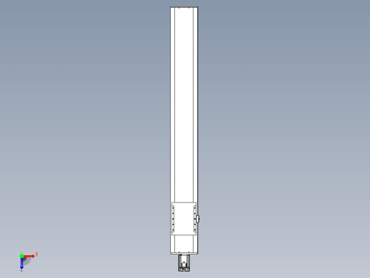 滚珠丝杠直线轴带导轨全封闭TPA-HCR-202D-2510C-L1400-M-Y-P75-N3俯视缩略图