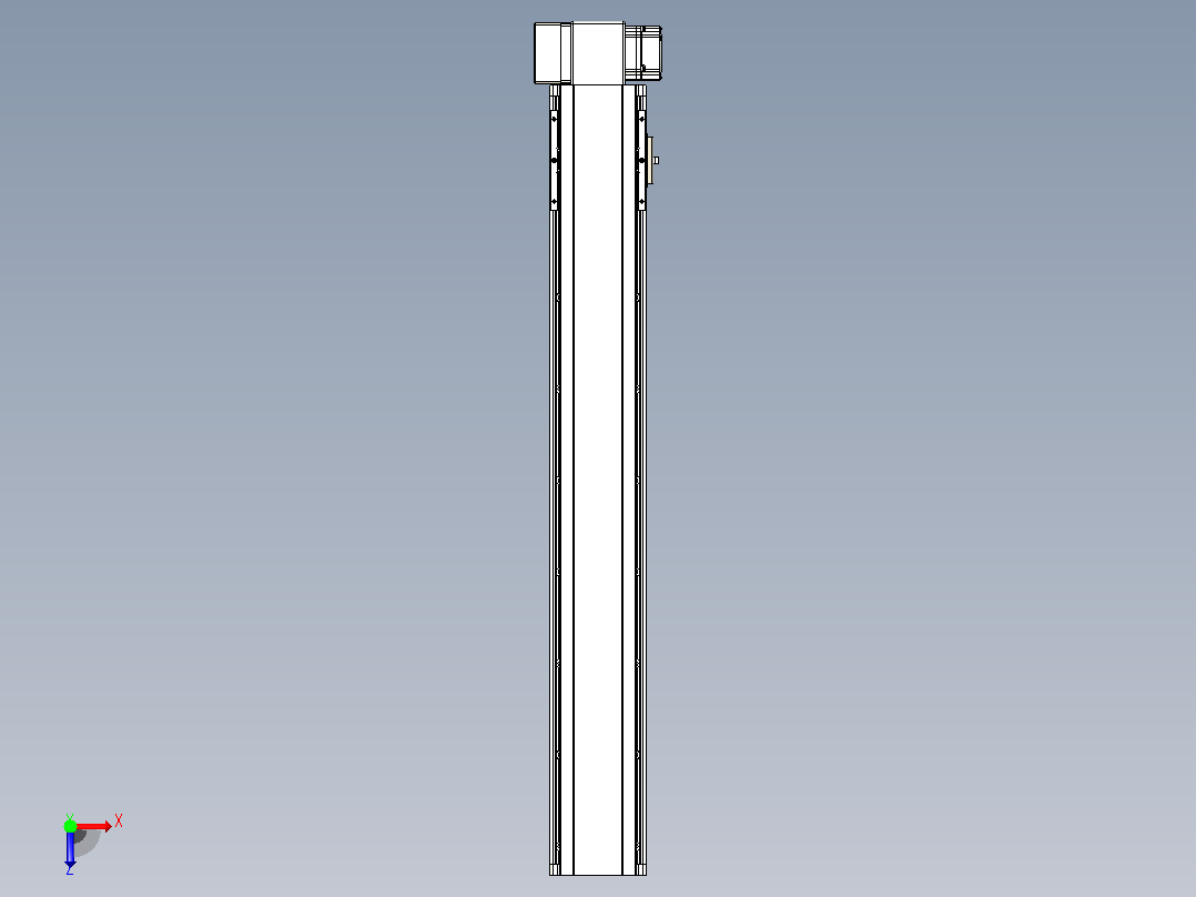 皮带直线轴半封闭可选导轨TPA-HNB-105D-90-L650-RP-C-P20-N3俯视图