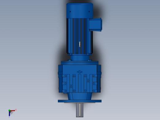 RF97法兰轴伸式安装斜齿轮减速机RF97-YVB4-4P-112M-M1-0°-Φ350俯视缩略图