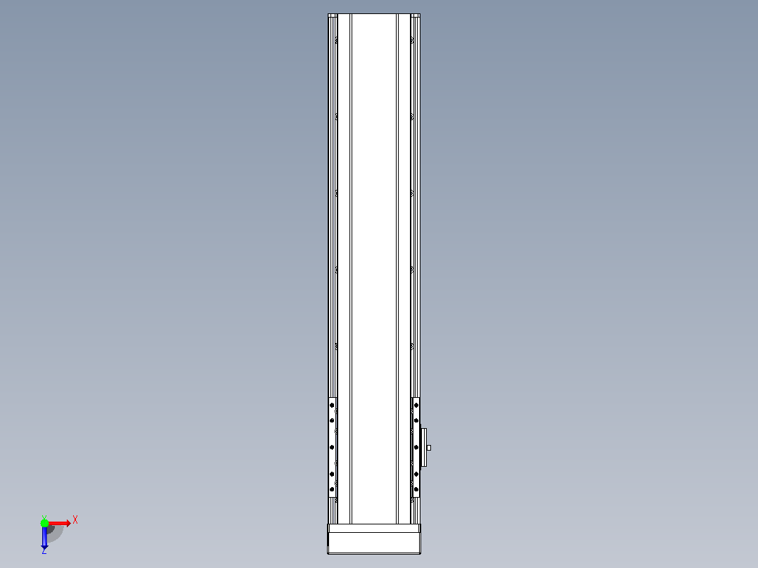 日规模组半封闭丝杆TPA-HNR-120D-1610C-L450-MP-C-P40-N3俯视图