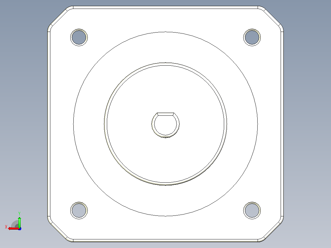 步进电机Nema_17_PHB42S20-410-TB后视图