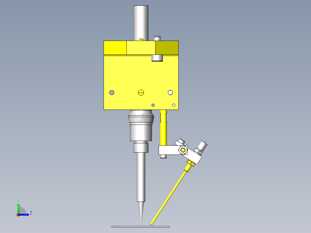 带空气吹扫的钎焊机械手左视图