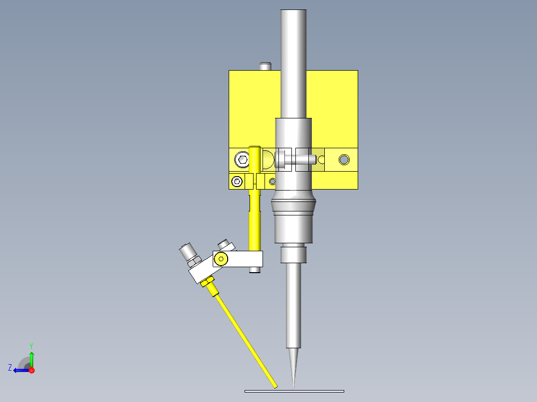 带空气吹扫的钎焊机械手右视图