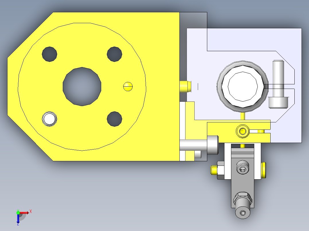 带空气吹扫的钎焊机械手俯视图
