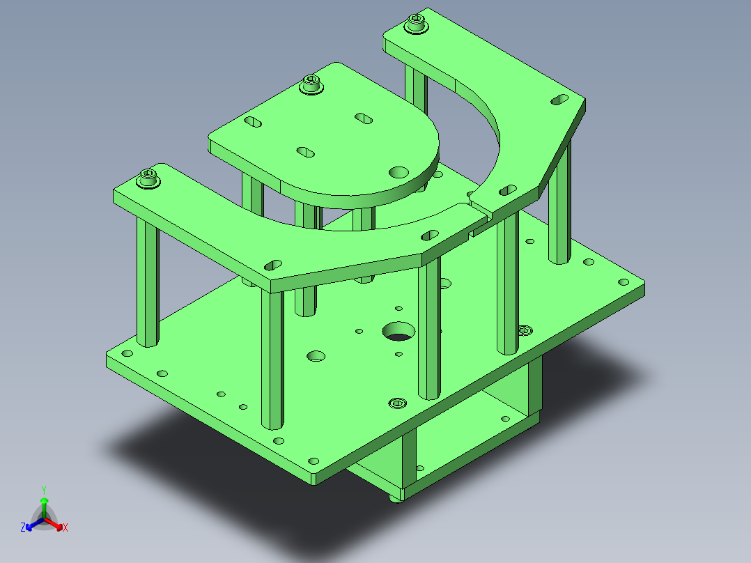 回转台高度微调整机构
