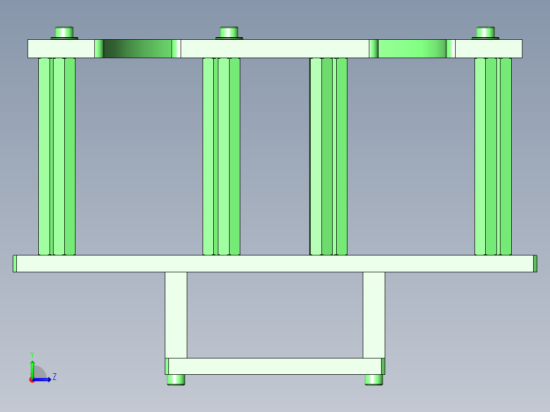 回转台高度微调整机构左视图