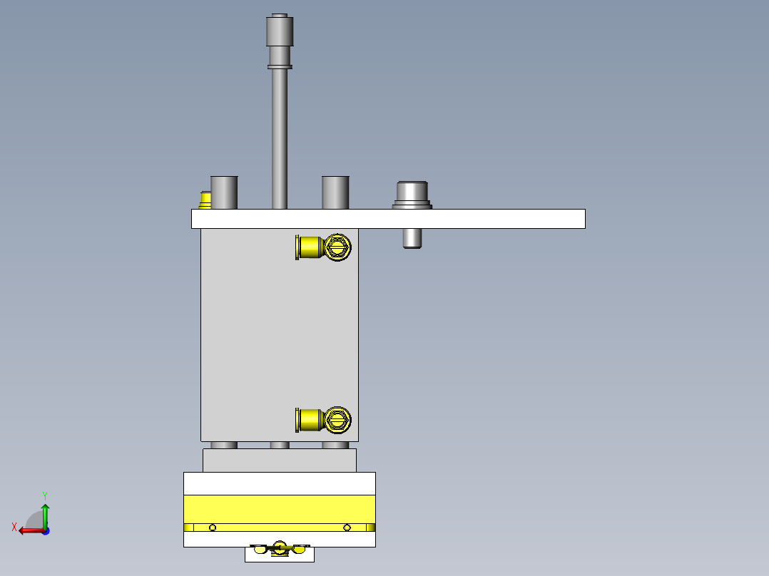 简易熔敷机构后视图