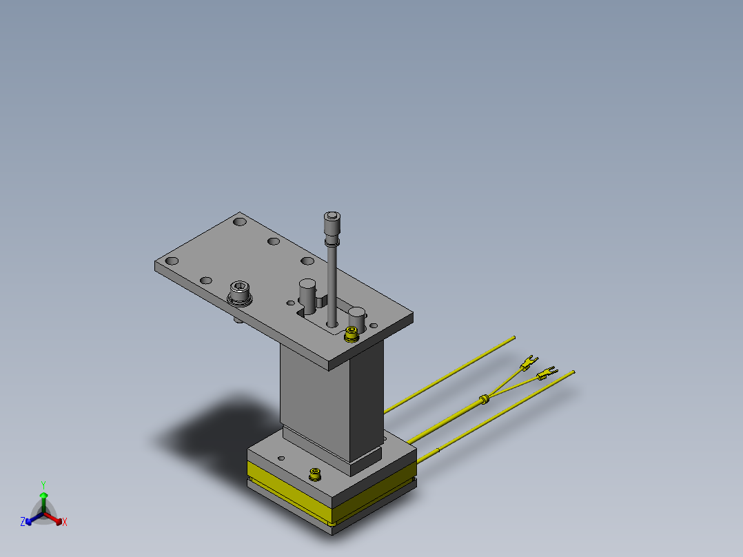 简易熔敷机构正等轴测图
