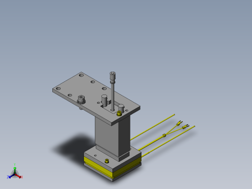 简易熔敷机构正等轴测缩略图