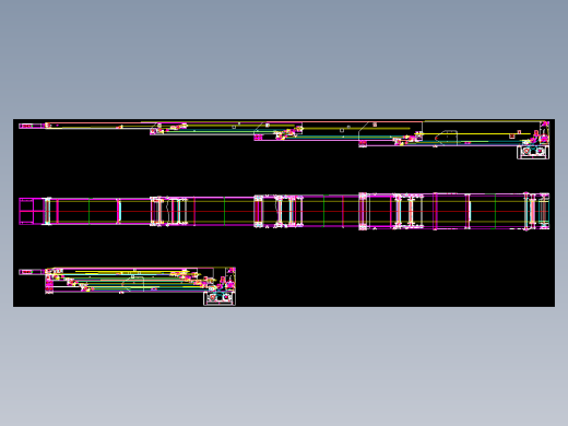 四层伸缩皮带机CAD 方案图单张总图 机械设备 CAD图纸文件素材