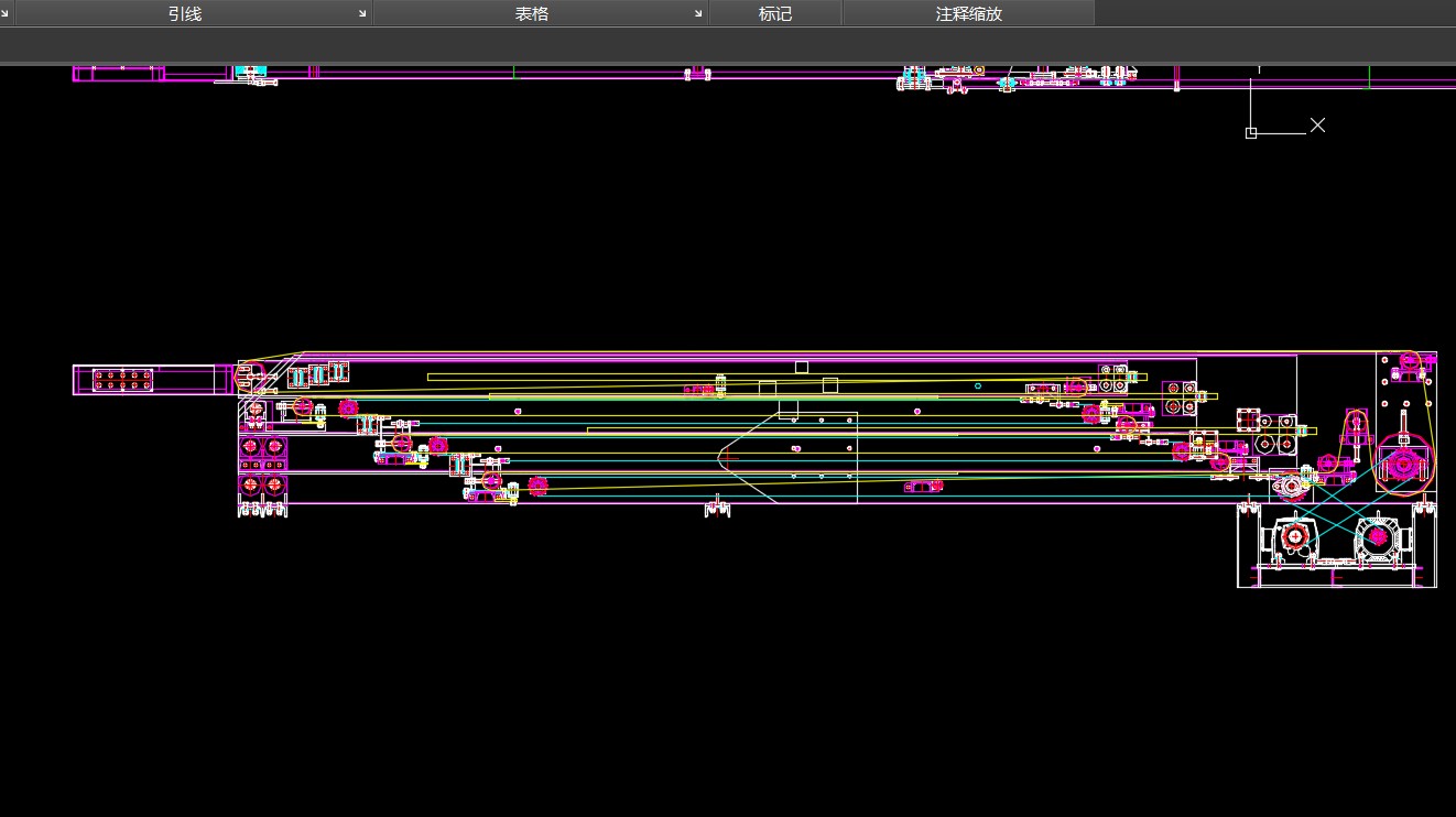四层伸缩皮带机CAD 方案图单张总图 机械设备 CAD图纸文件素材