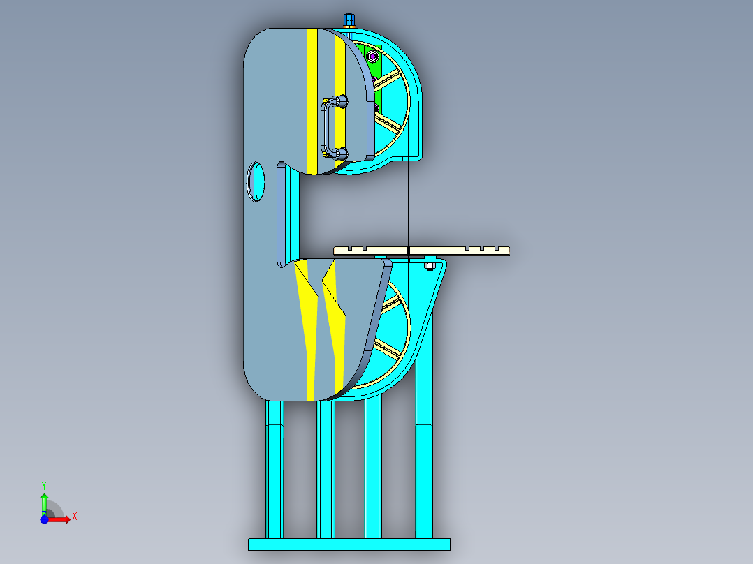立式金属带锯床_3503前视图