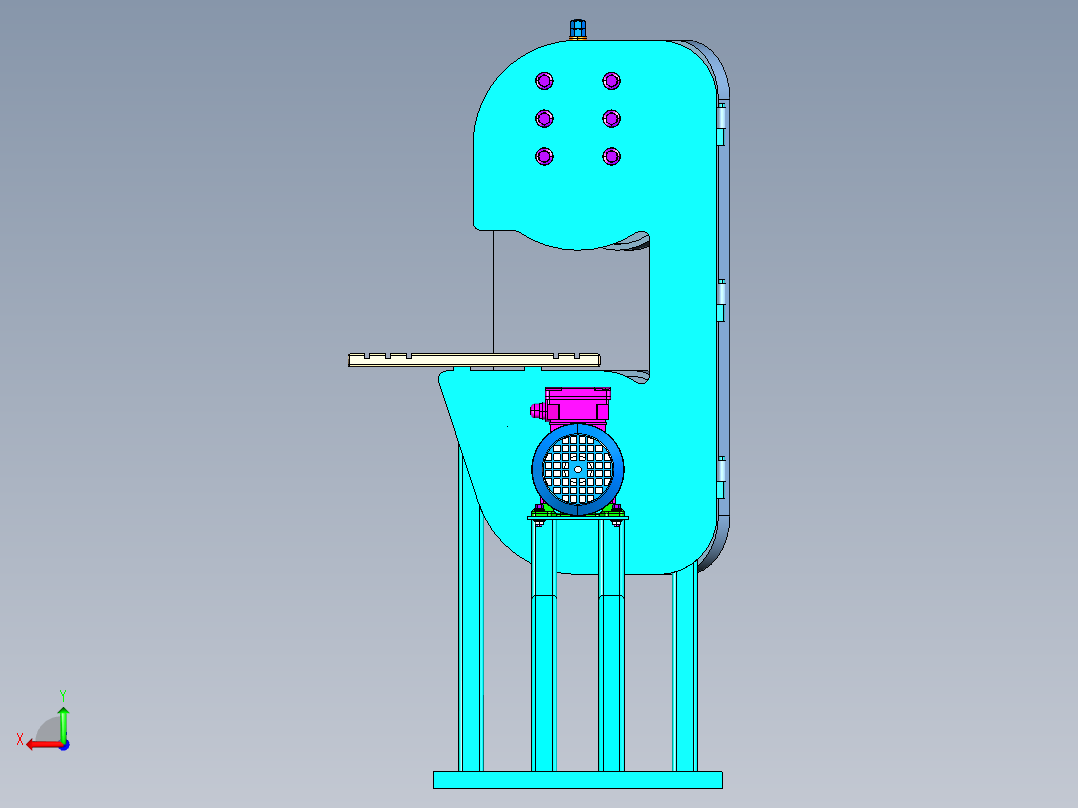 立式金属带锯床_3503后视图