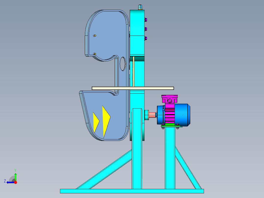 立式金属带锯床_3503右视图