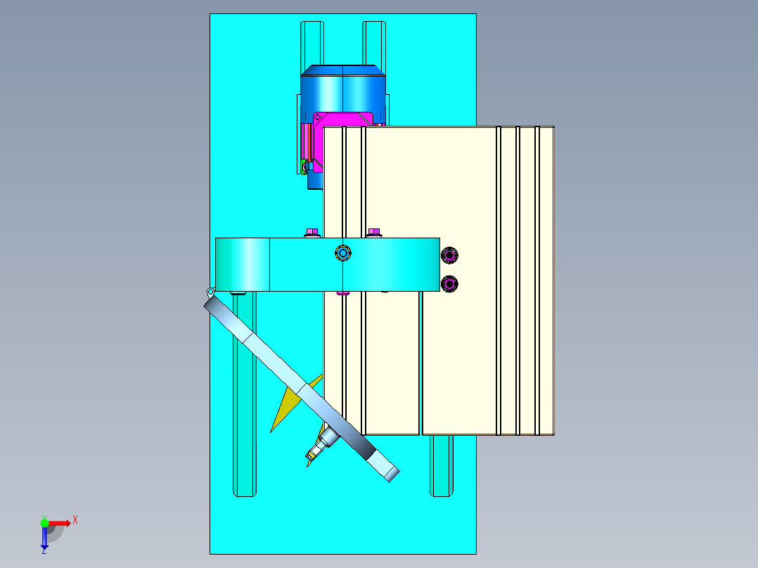立式金属带锯床_3503俯视图