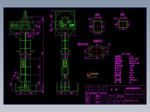 NSE400斗式提升机规格尺寸图
