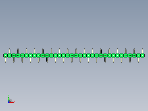 彩色公排针 100mil 2.54mm 系列-DS1022_green_34p_100mil_Type_SMT_R2_rev1.0前视缩略图