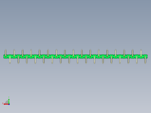 彩色公排针 100mil 2.54mm 系列-DS1022_green_34p_100mil_Type_SMT_R2_rev1.0后视缩略图