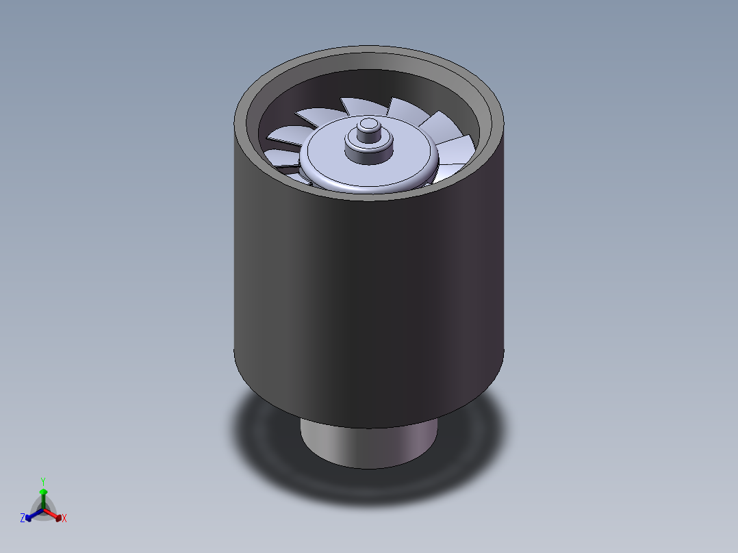 万转电机正等轴测图