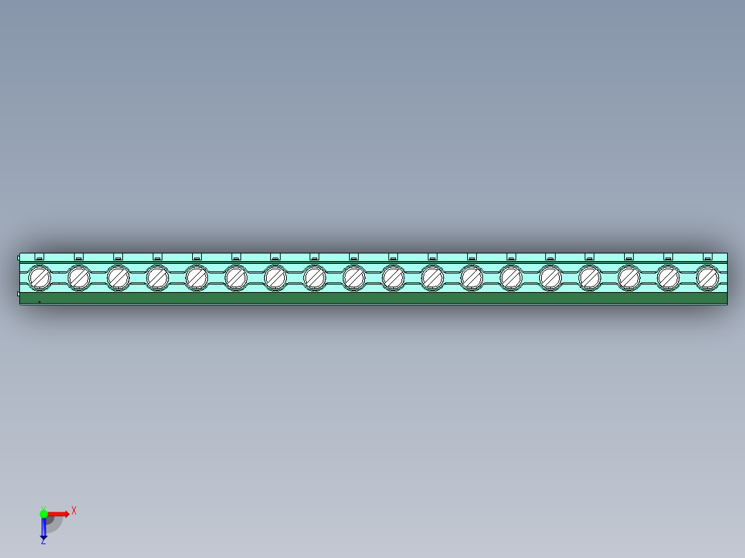 DEGSON DG636 系列 6.357.629.52mm 接线端子-DG636-9.52-18P-14-00AH俯视图