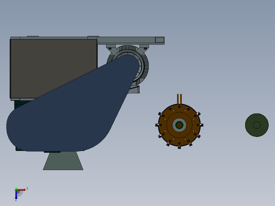 颗粒加工机俯视图