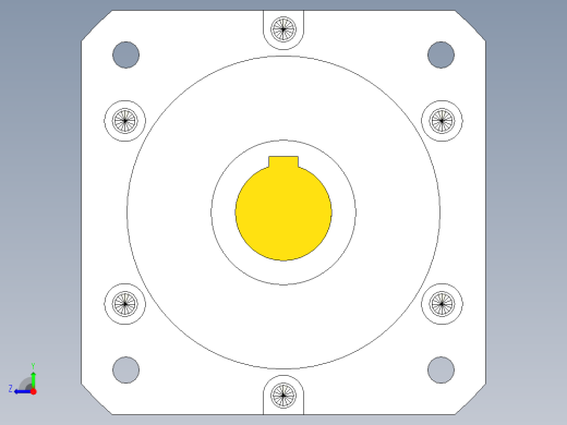 直齿孔PLF160-L3 22-110-145-M8.stp右视缩略图