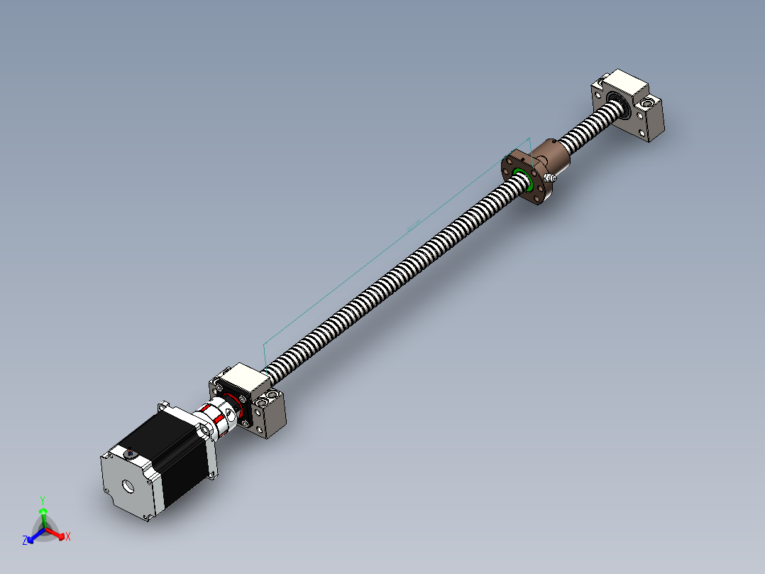 滚珠丝杠套装组合（直径16mm 行程400mm）