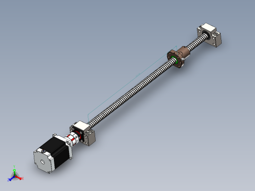 滚珠丝杠套装组合（直径16mm 行程400mm）