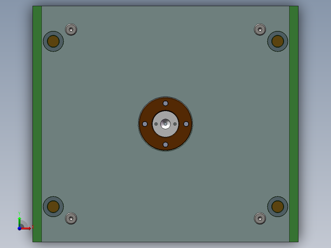 Q176-塑料簸箕注塑模具设计【三维SolidWorks】前视图