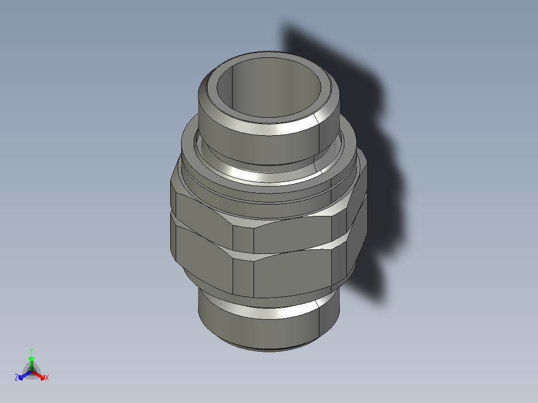 软管与硬管连接用工业通用接头0151_21_21_39主视图