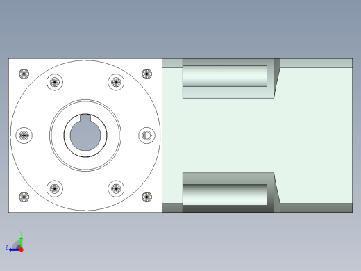 换向器PW90双孔 PLX90-L1 19-70-90-M6.stp右视缩略图