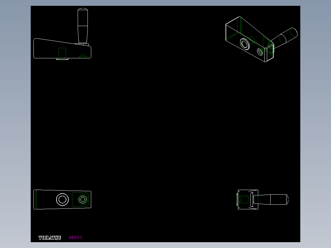 旋轉把手ME-2D多系列多零件图纸模型