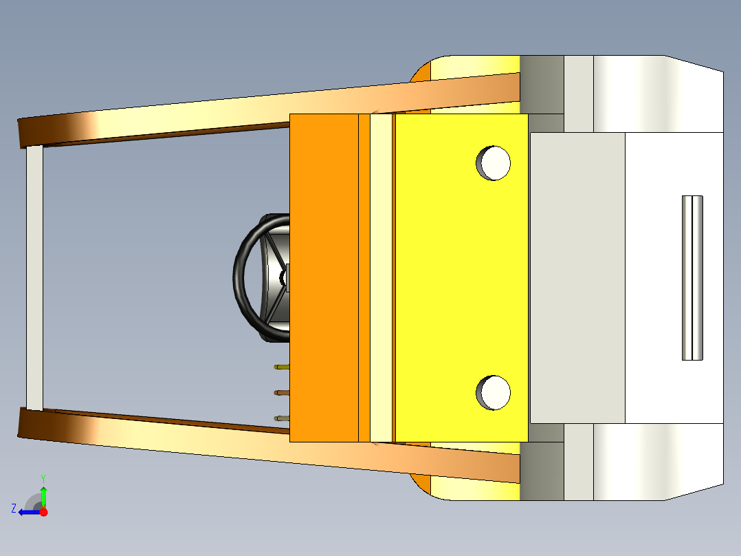 叉车装配模型右视图