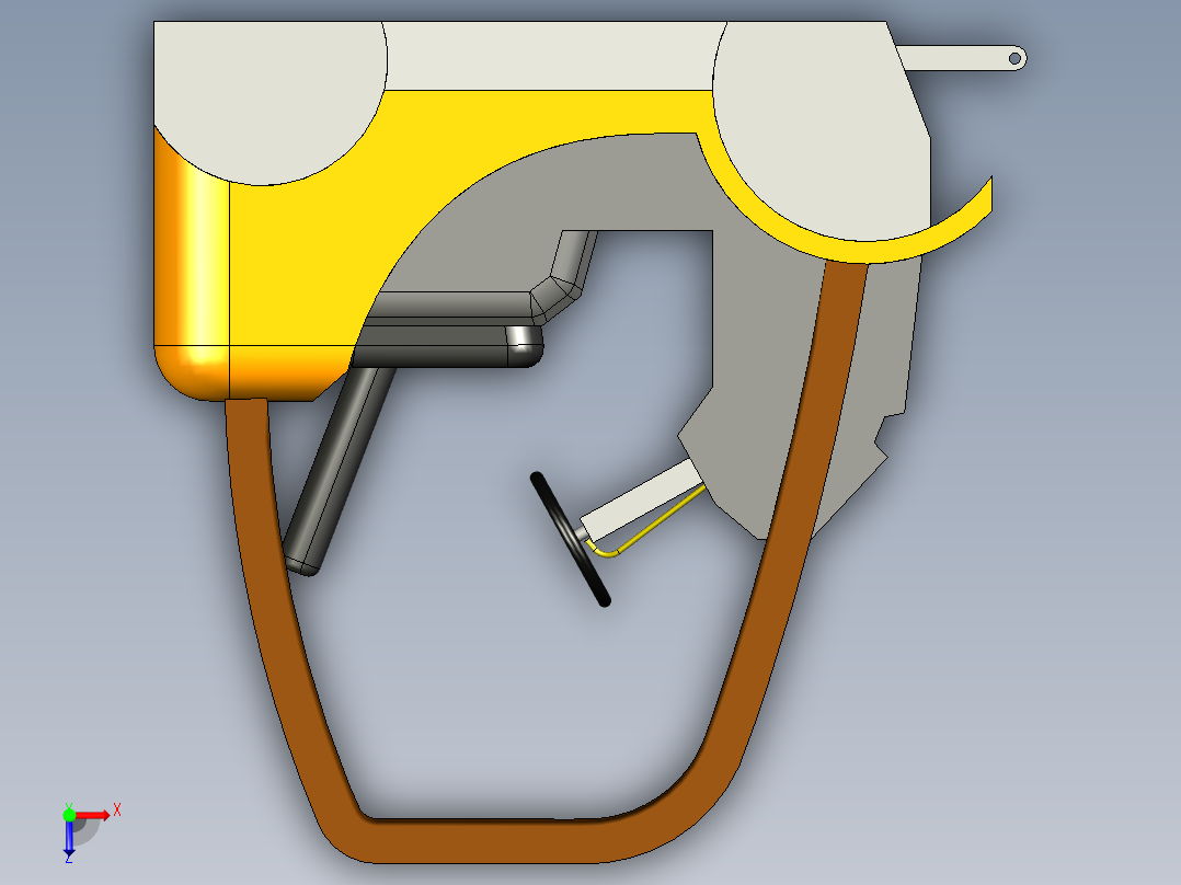 叉车装配模型俯视图