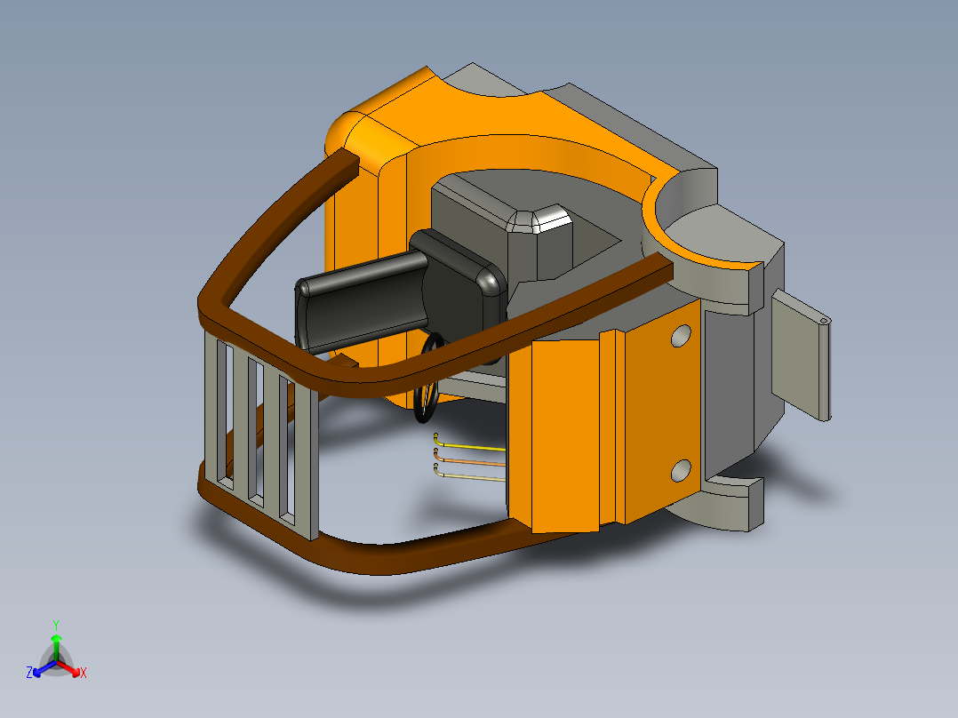 叉车装配模型正等轴测图